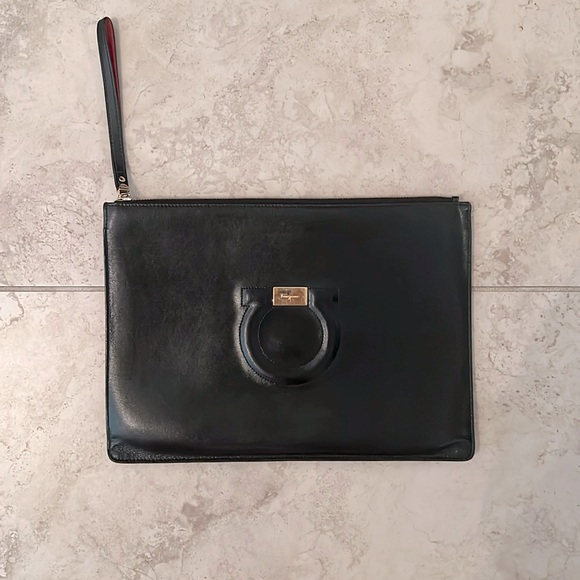 Salvatore Ferragamo Gancini Wristlet Clutch - Picture 2 of 9